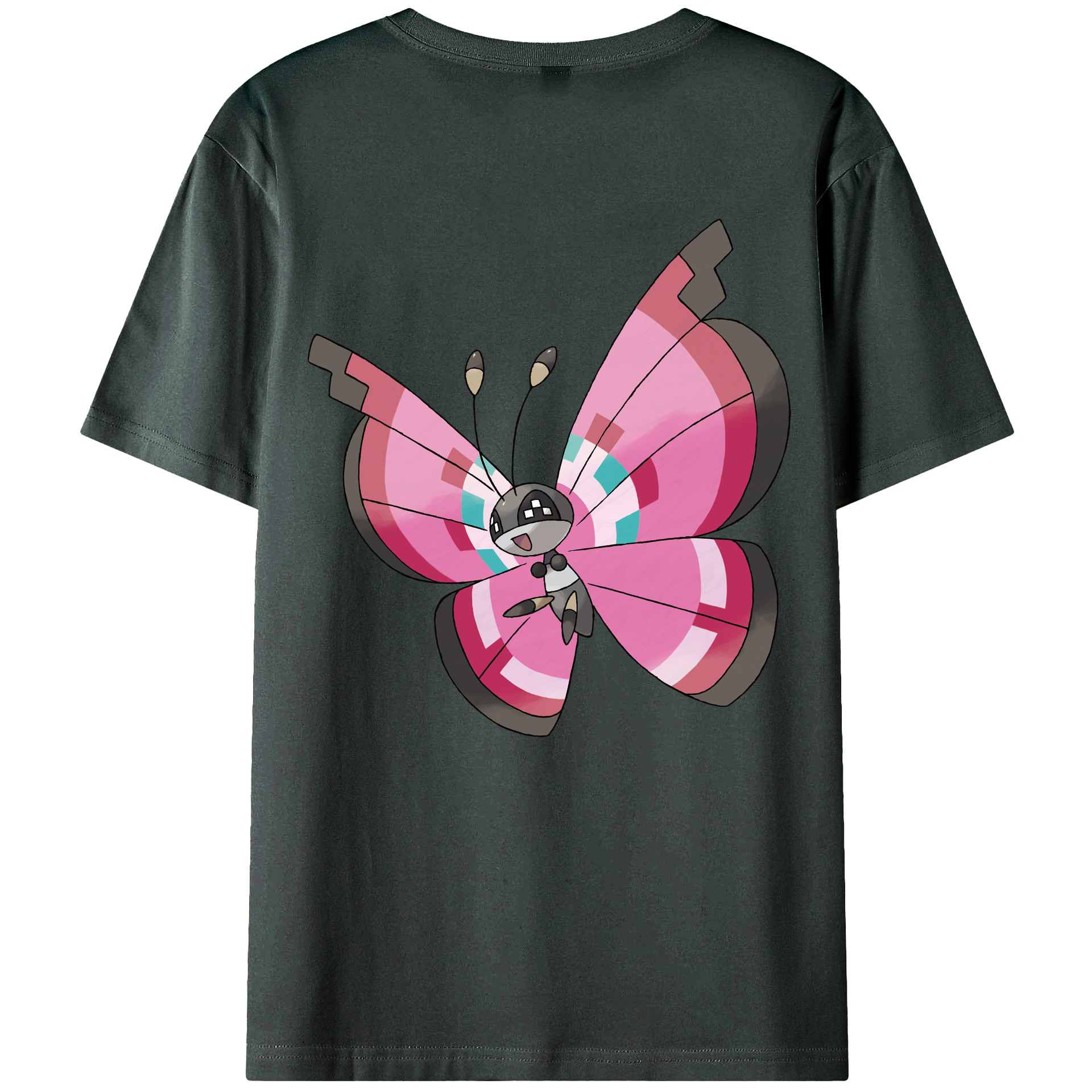 （画像用） ポケットモンスター Pokémon 綿100％ メンズ半袖Tシャツ（バックプリント） 通気性